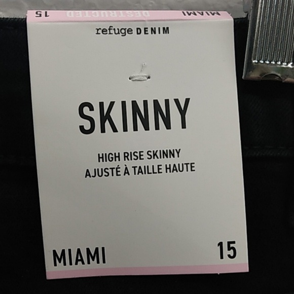 MIAMI Skinny High Rise Size 15 Hot Mom Refuge Denim Jeans Black. New with tags! - Picture 5 of 10